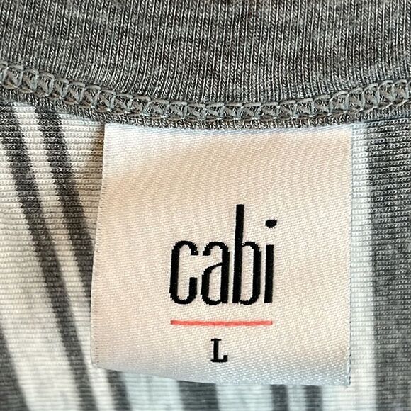 Cabi Top side out tank 5394 Gray Sleeveless Size Large Striped - Picture 6 of 8